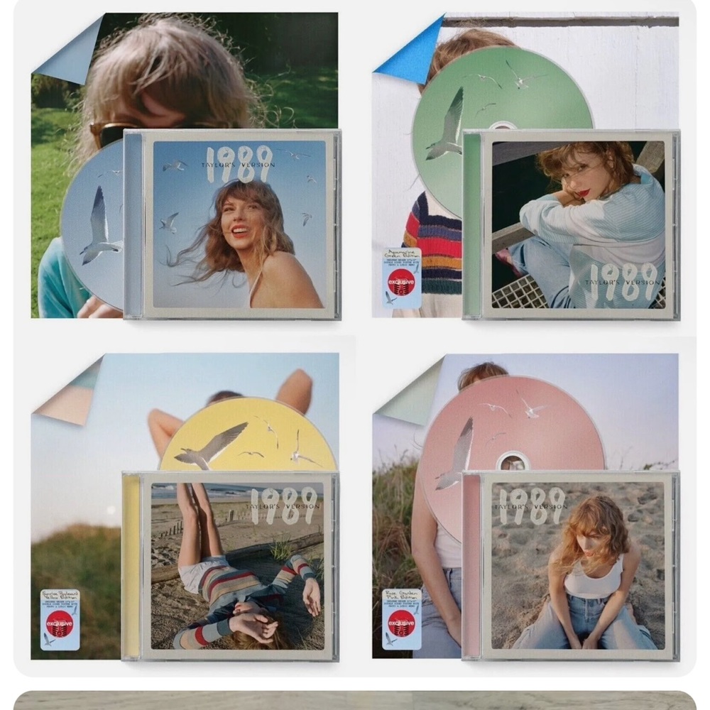 TAYLOR SWIFT 1989 TAYLOR'S VERSION  4 CD SET TV Pink Blue Yellow Green Lot NEW